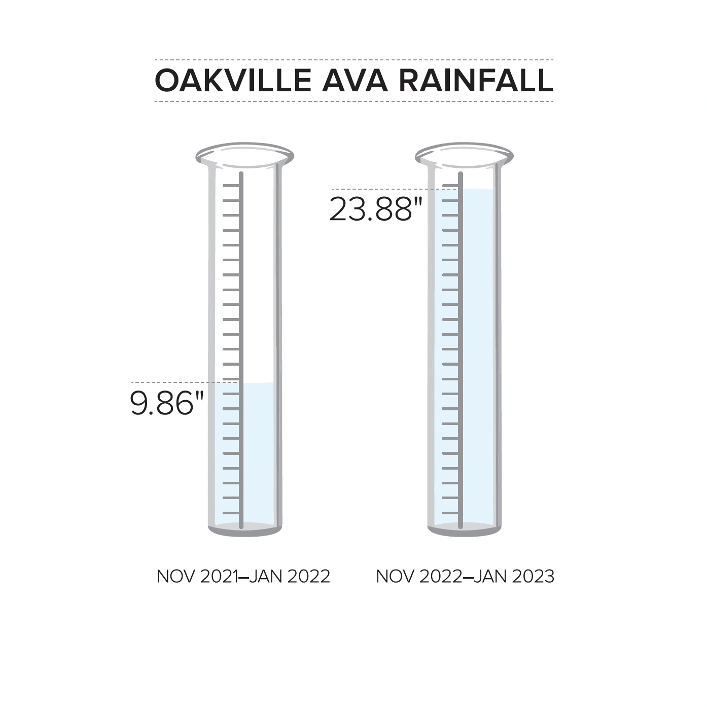 So, just how much rain have we gotten in Napa Valley?